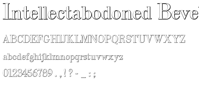 IntellectaBodoned Beveled font